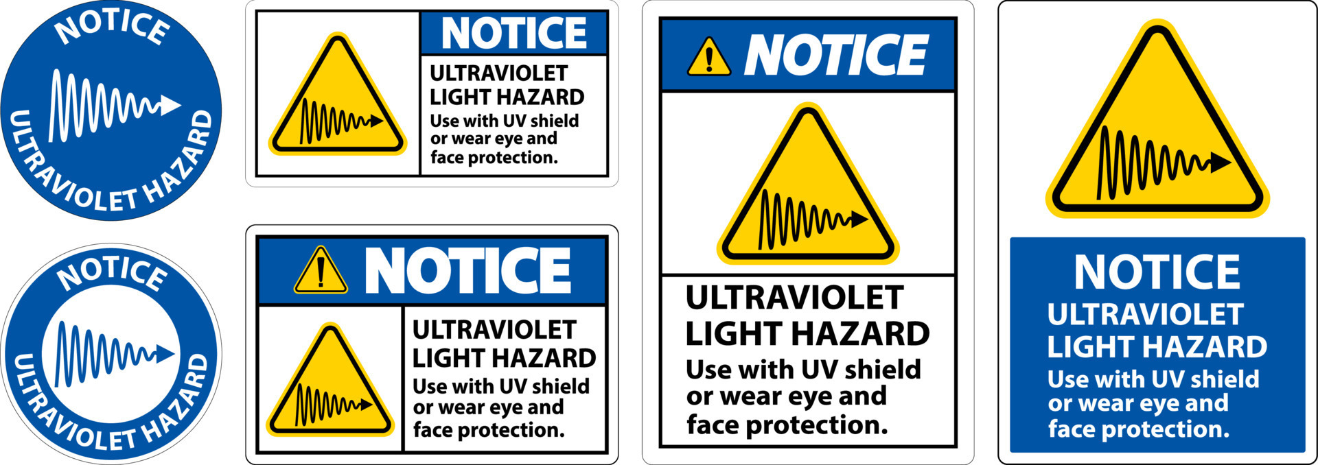 Notice Ultraviolet Light Hazard Label On White Background 11892256