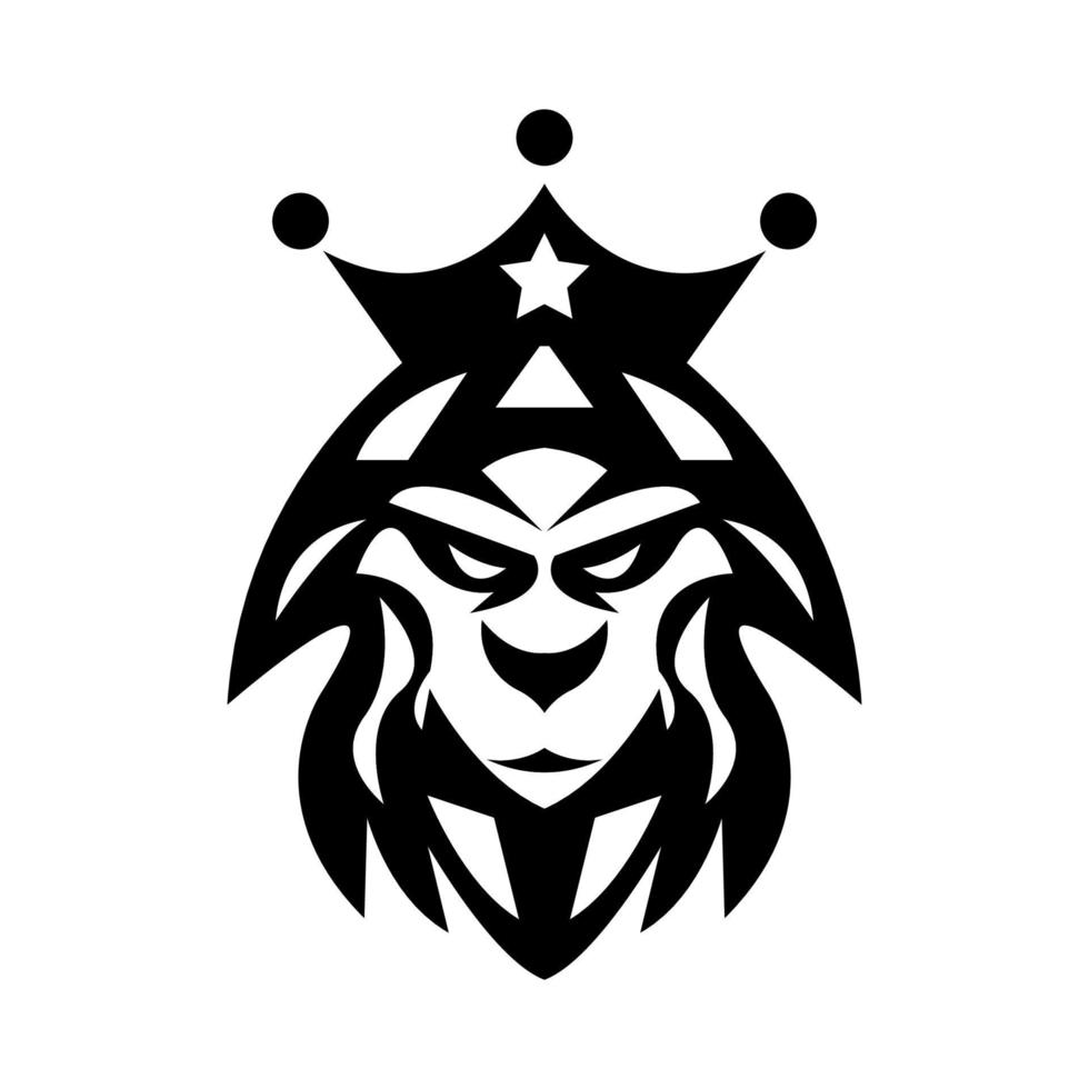 black crowned monkey face icon logo vector