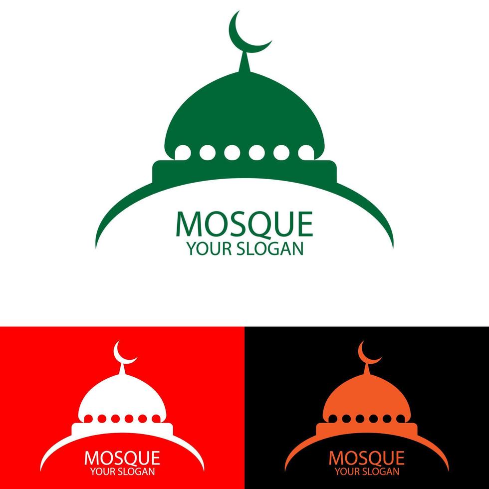 the mosque logo is an elegant icon vector