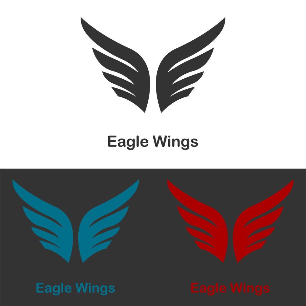 two flaps of eagle wings great for logo icon vector