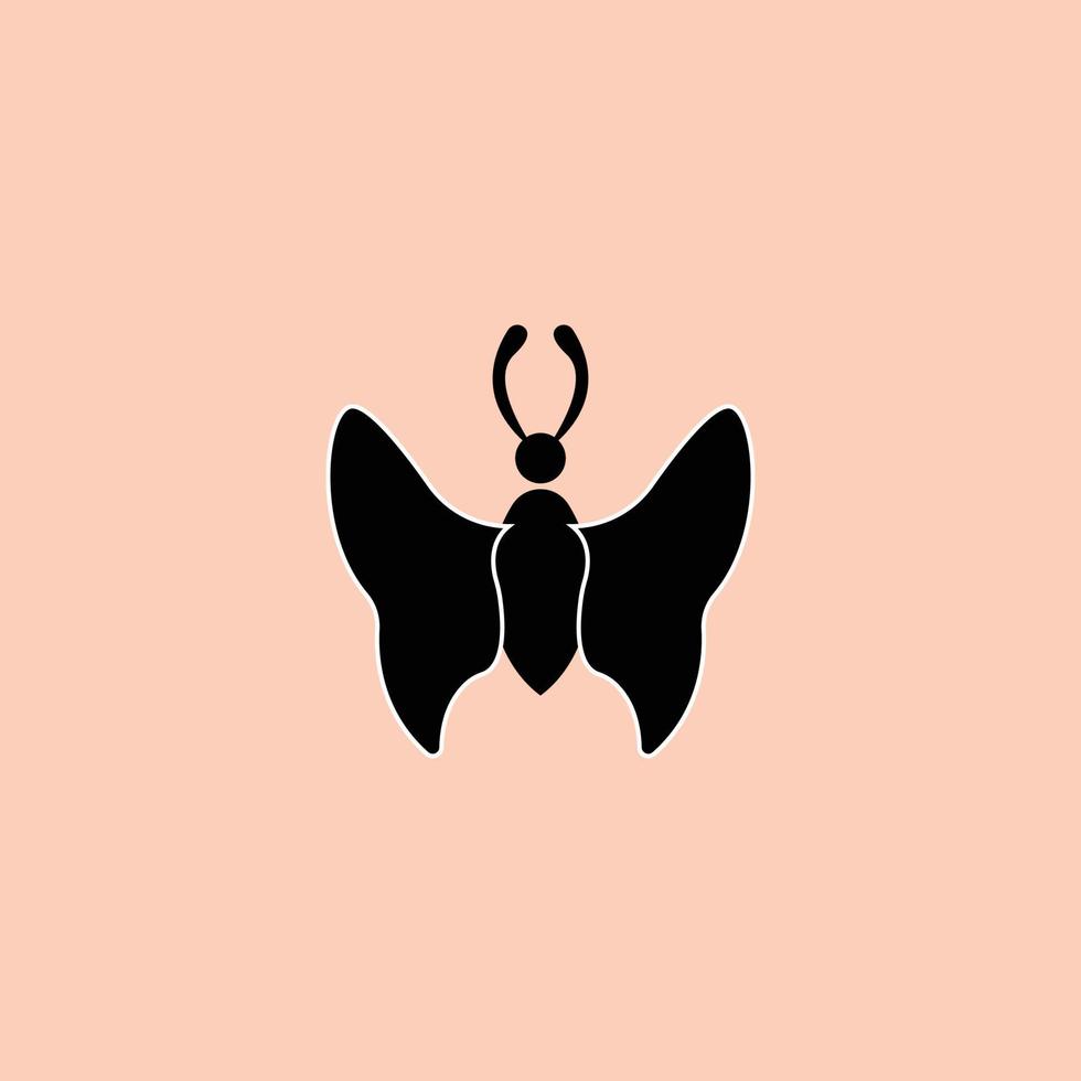 Black butterfly vector illustration