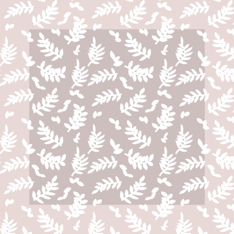 Simple herbal seamless pattern. Botanical illustration. Vector seamless nature texture