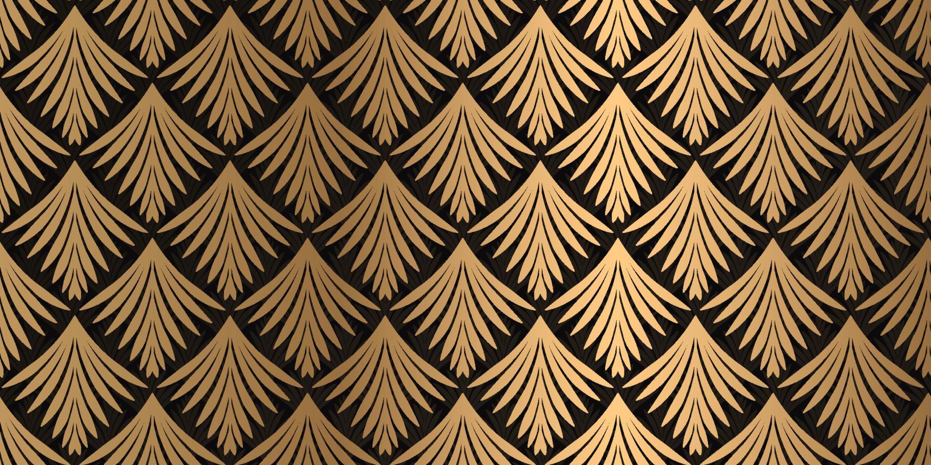 ART DECO PATTERN BACKGROUND. LUXURY GOLD AND BLACK DESIGN. vector