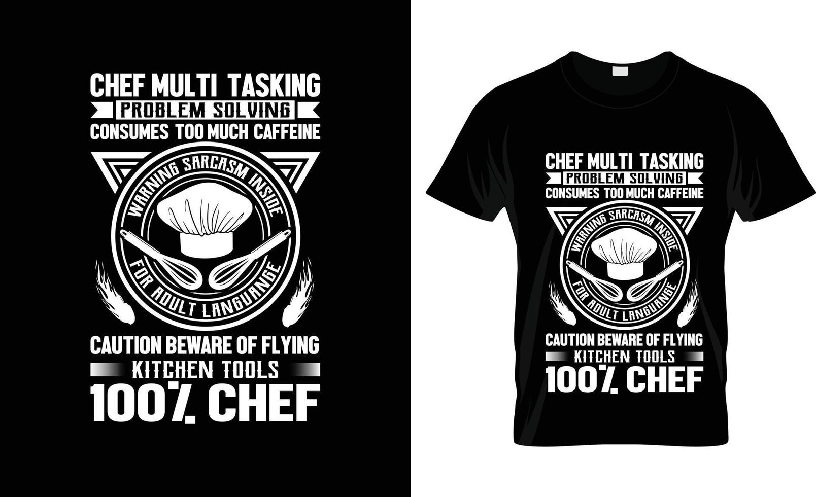 diseño de camisetas de chef, eslogan de camisetas de chef y diseño de ropa, tipografía de chef, vector de chef, ilustración de chef