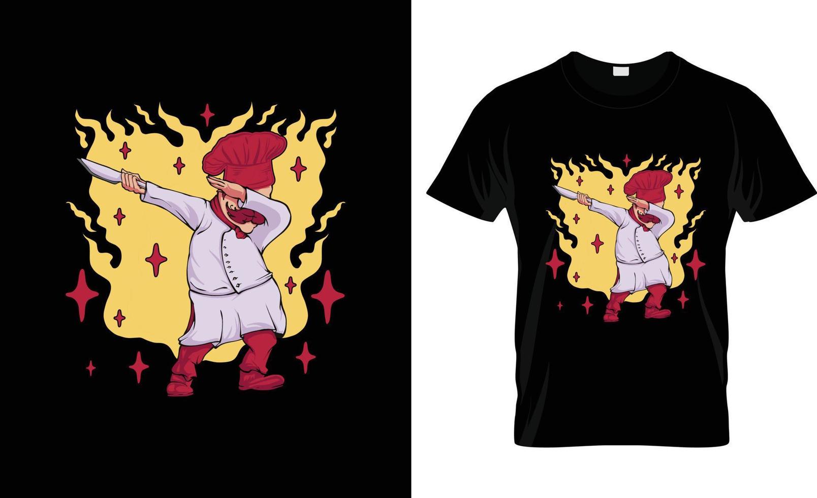 diseño de camisetas de chef, eslogan de camisetas de chef y diseño de ropa, tipografía de chef, vector de chef, ilustración de chef