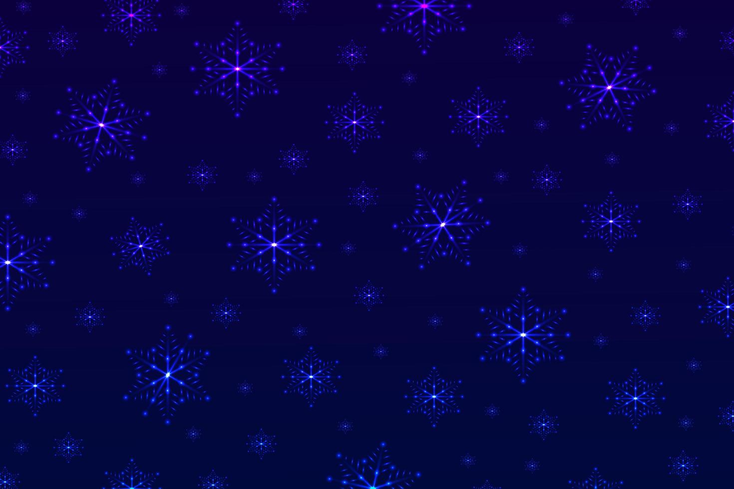Glowing snowflakes background. Abstract digital background of points and lines. photo