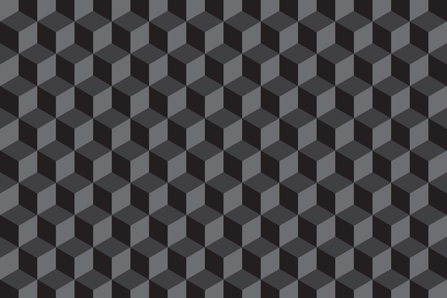 Black geometric 3d cubes pattern. Abstract background. photo