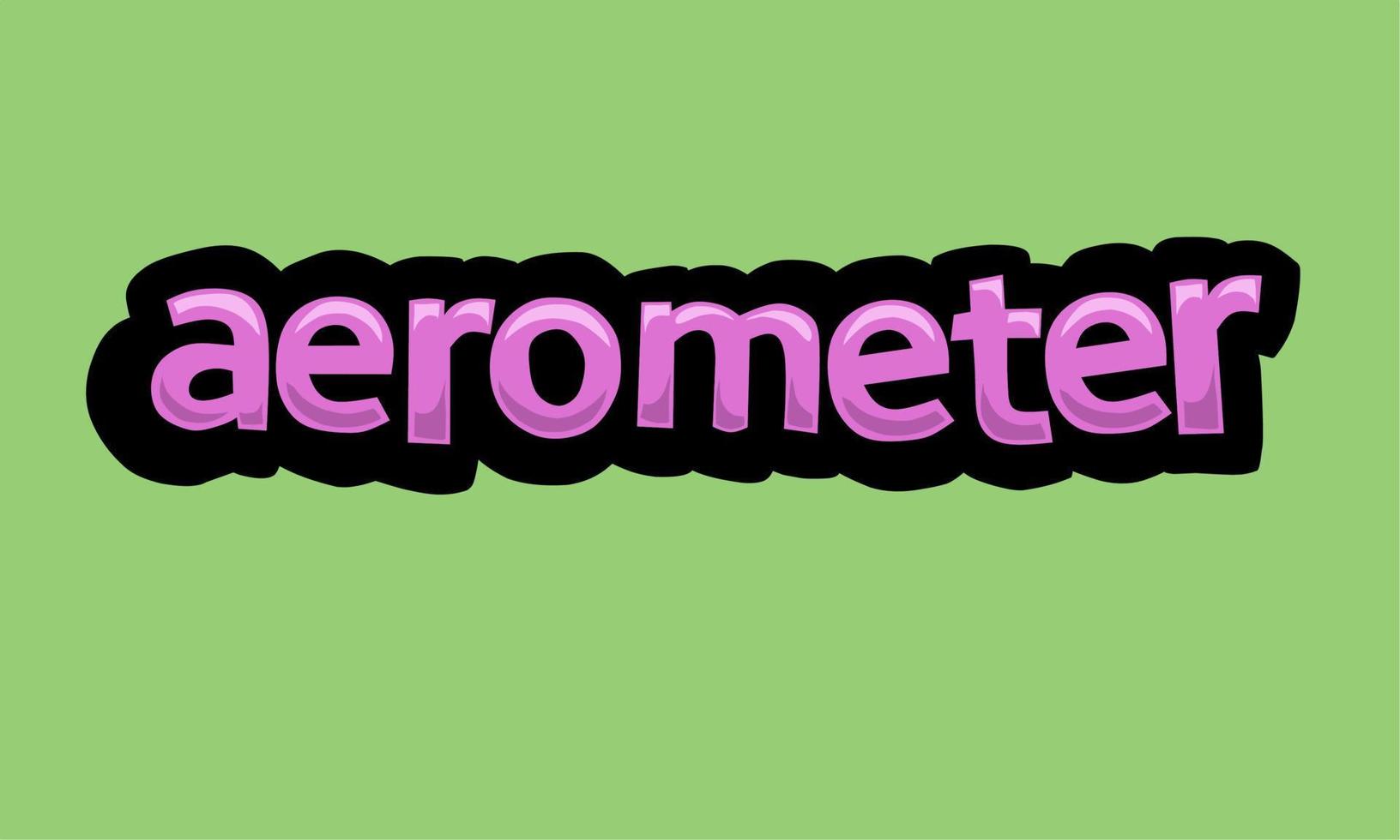 diseño de vector de escritura de aerómetro en un fondo verde