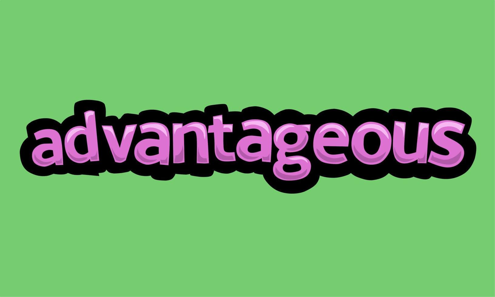ADVANTAGEOUS writing vector design on a green background