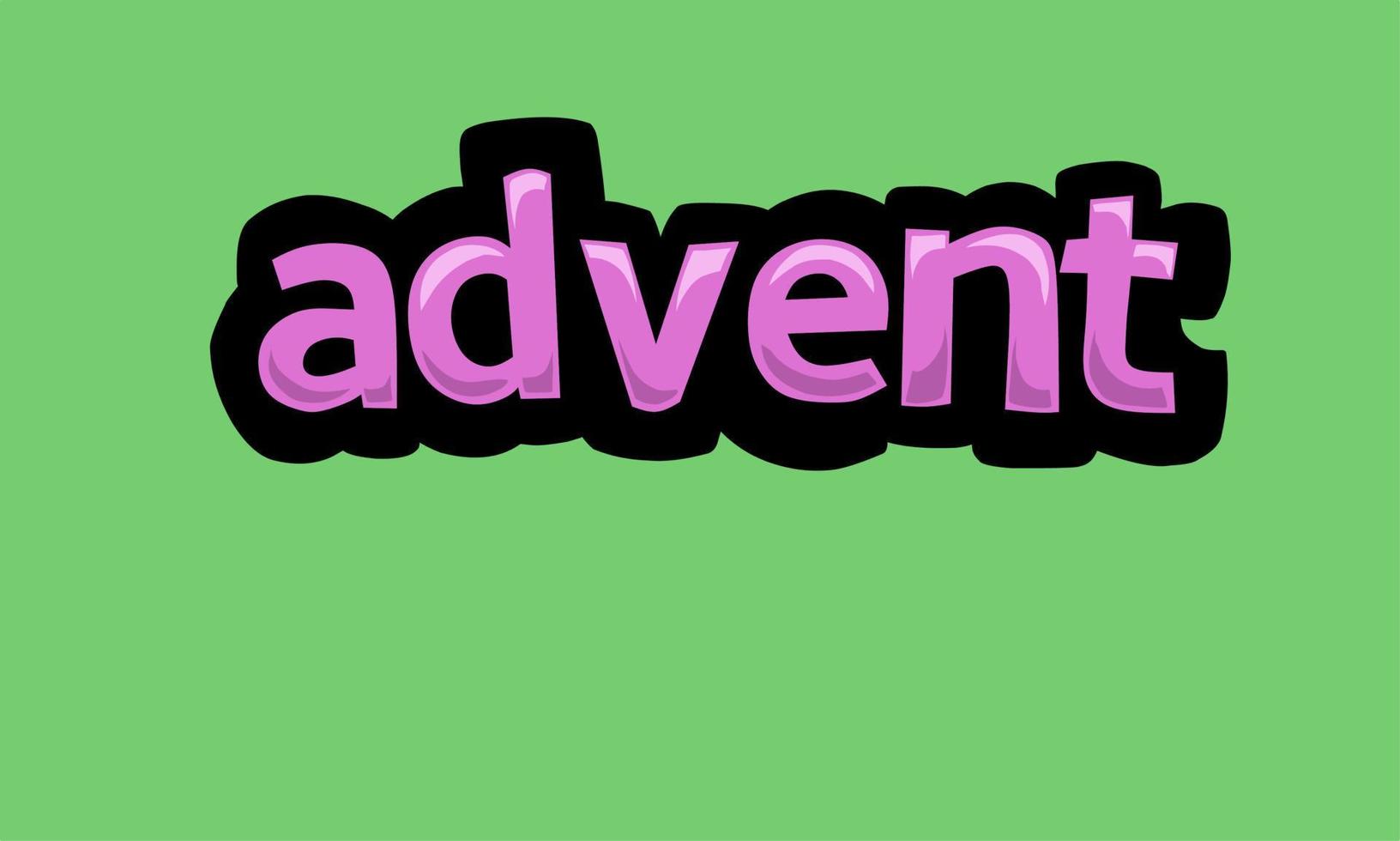 ADVENT writing vector design on a green background