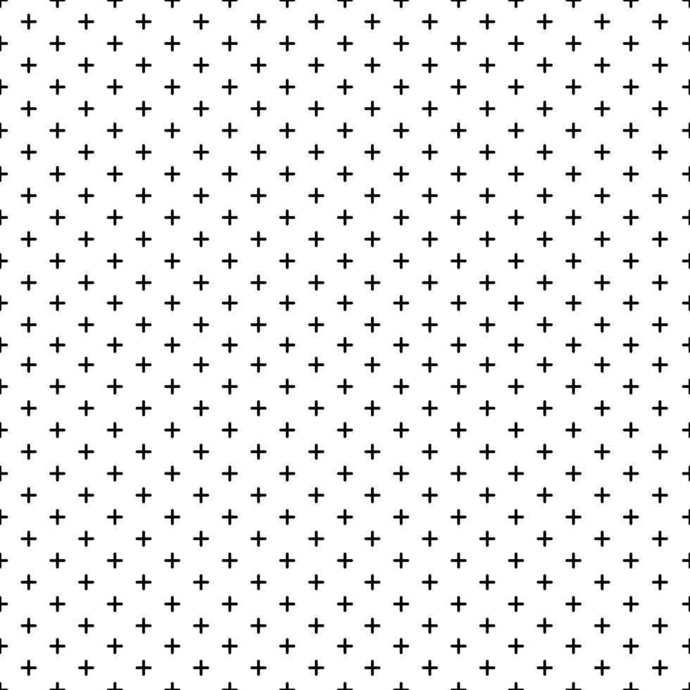 Plus seamless pattern on white background. vector