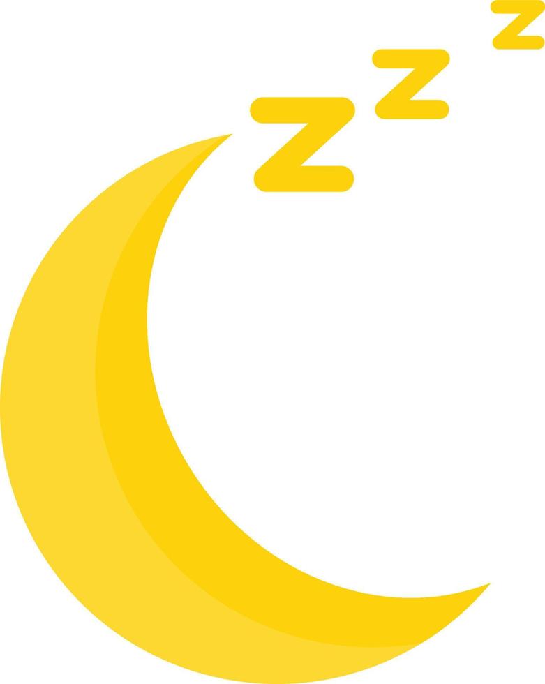 Moon sleep flat design on white background. vector