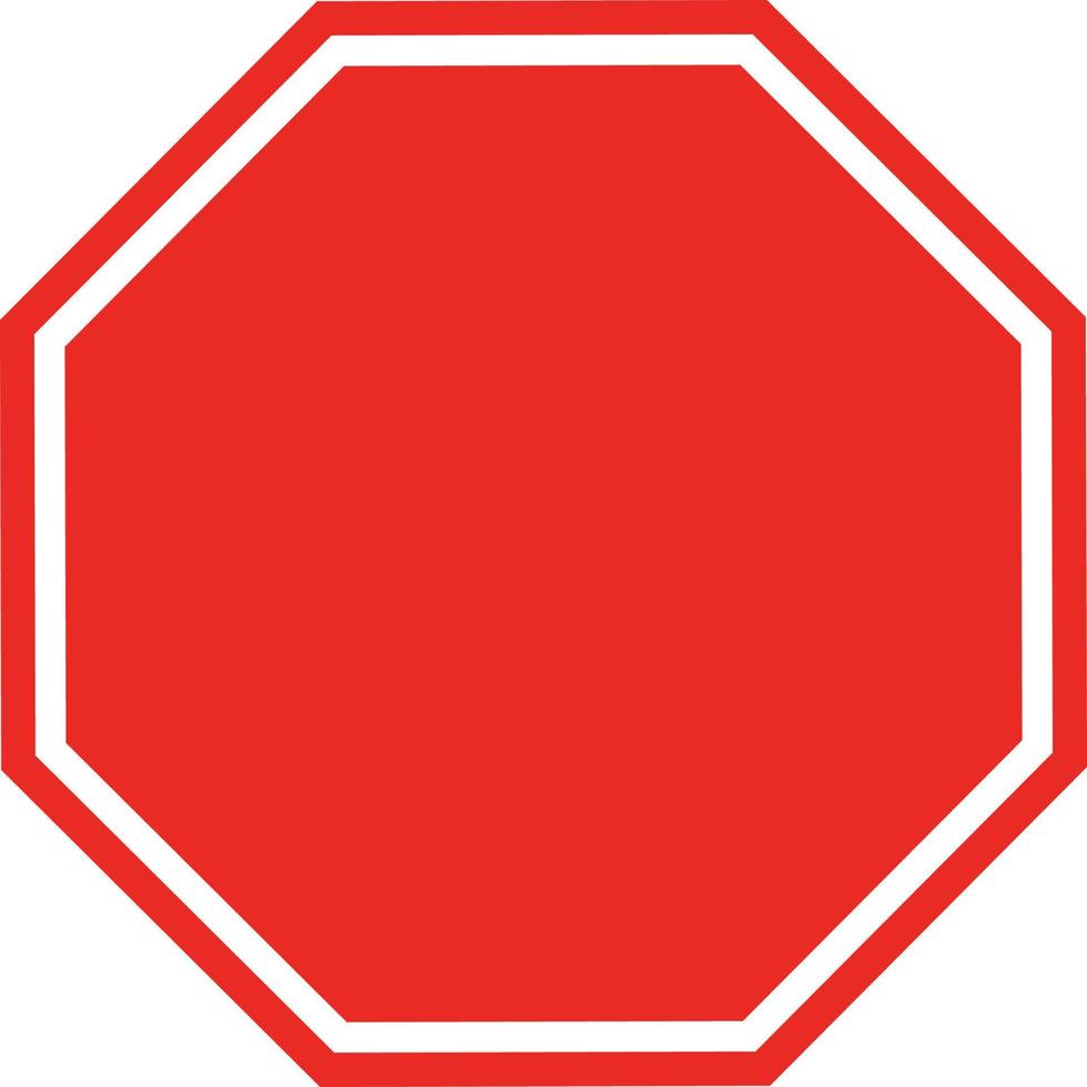 blank Stop Sign isolate on white background. vector