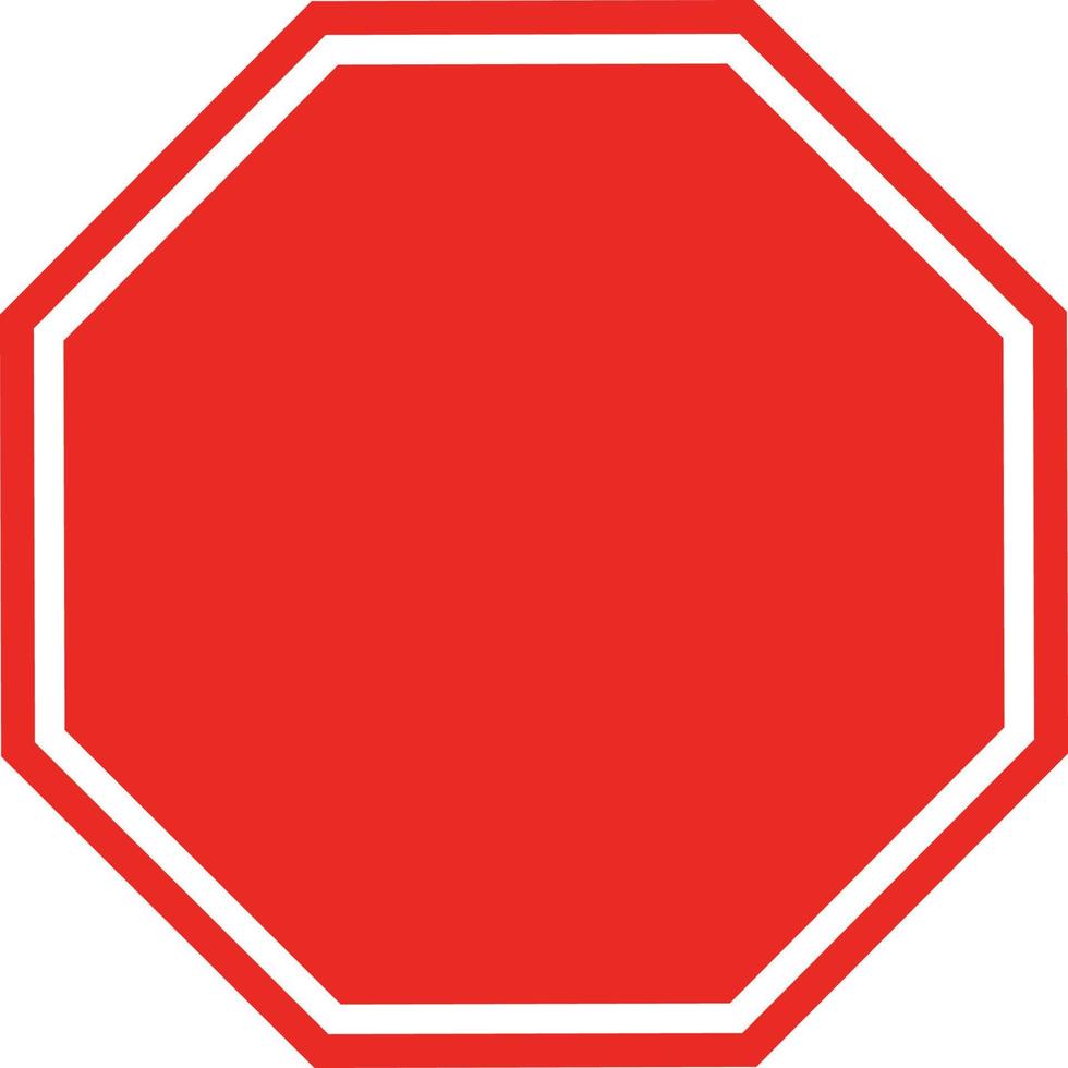 blank Stop Sign isolate on white background. vector