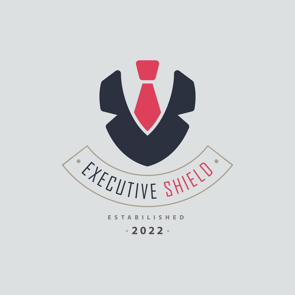 executive shield clothes tie logo template design for brand or company
