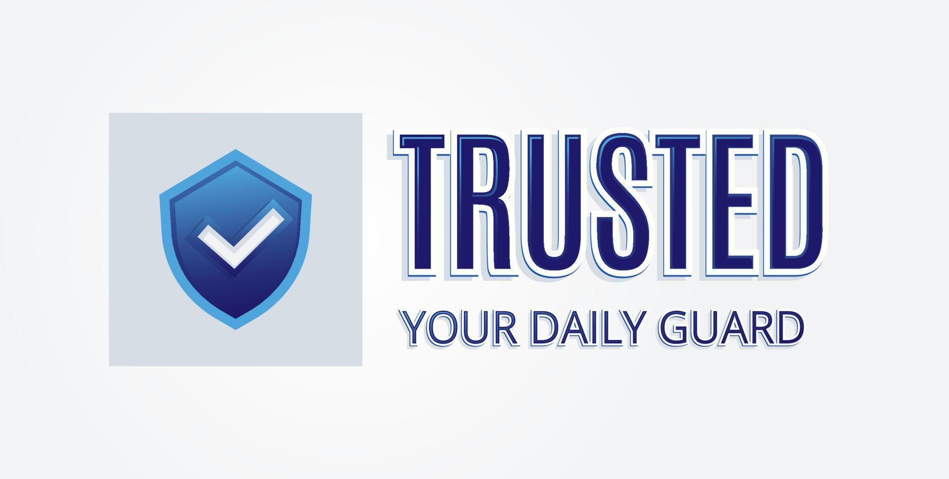 Trusted logo badge with Shield logo vector