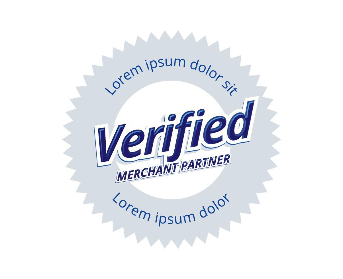Circle Verified Merchant  Logo Badge vector