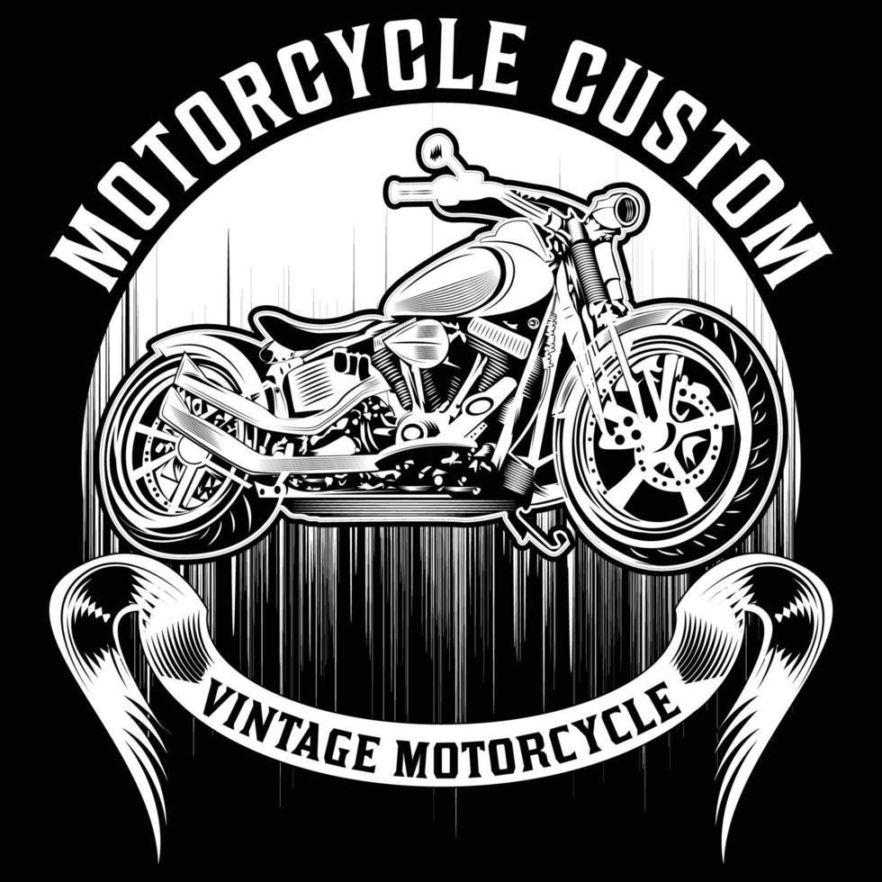 camiseta vintage moto vector