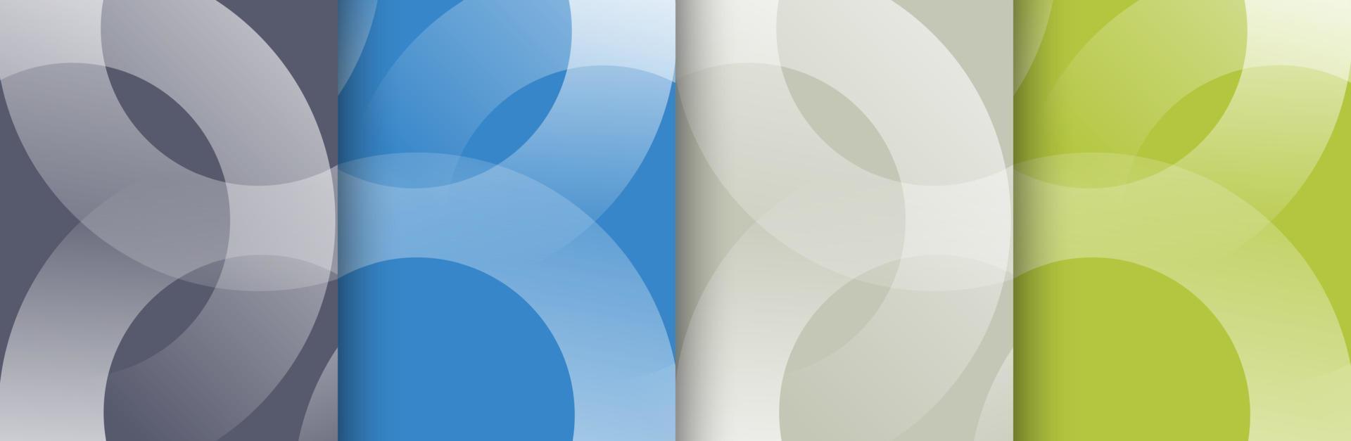 Set Abstract Colorful Circle Shapes Background Design vector