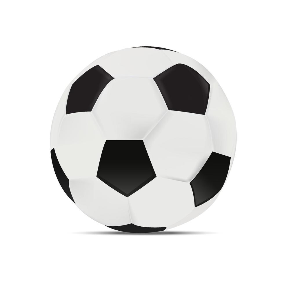 Isolated realistic soccer ball vector