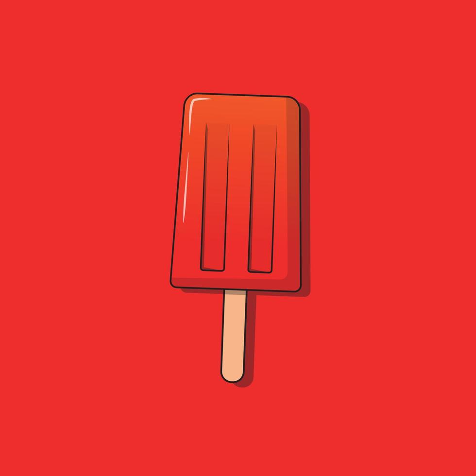 paleta helada con sabor vector