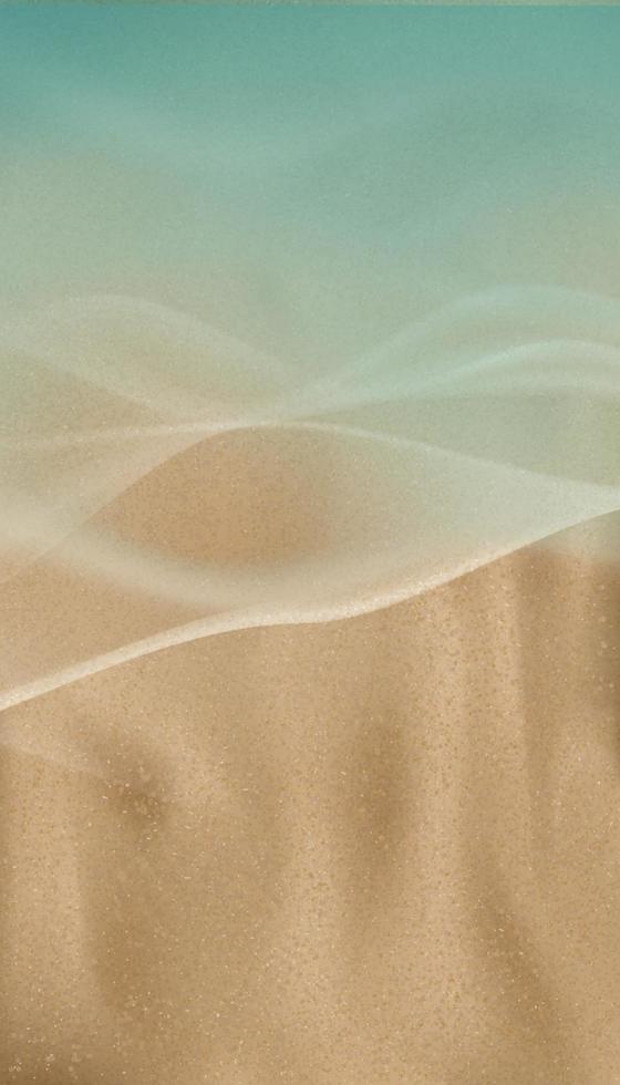 Blue ocean with soft wave form and yellow sandy beach,Vector Sand Texture,Top view seaside turquoise wave and brown sand dune for Summer sale, promotion background, Vertical banner for mobile screen vector