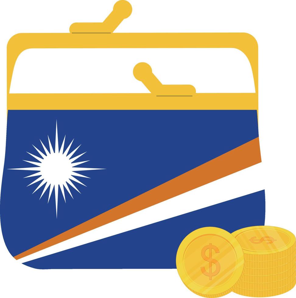 Marshall Islands Flag vector hand drawn,United States dollar vector hand drawn