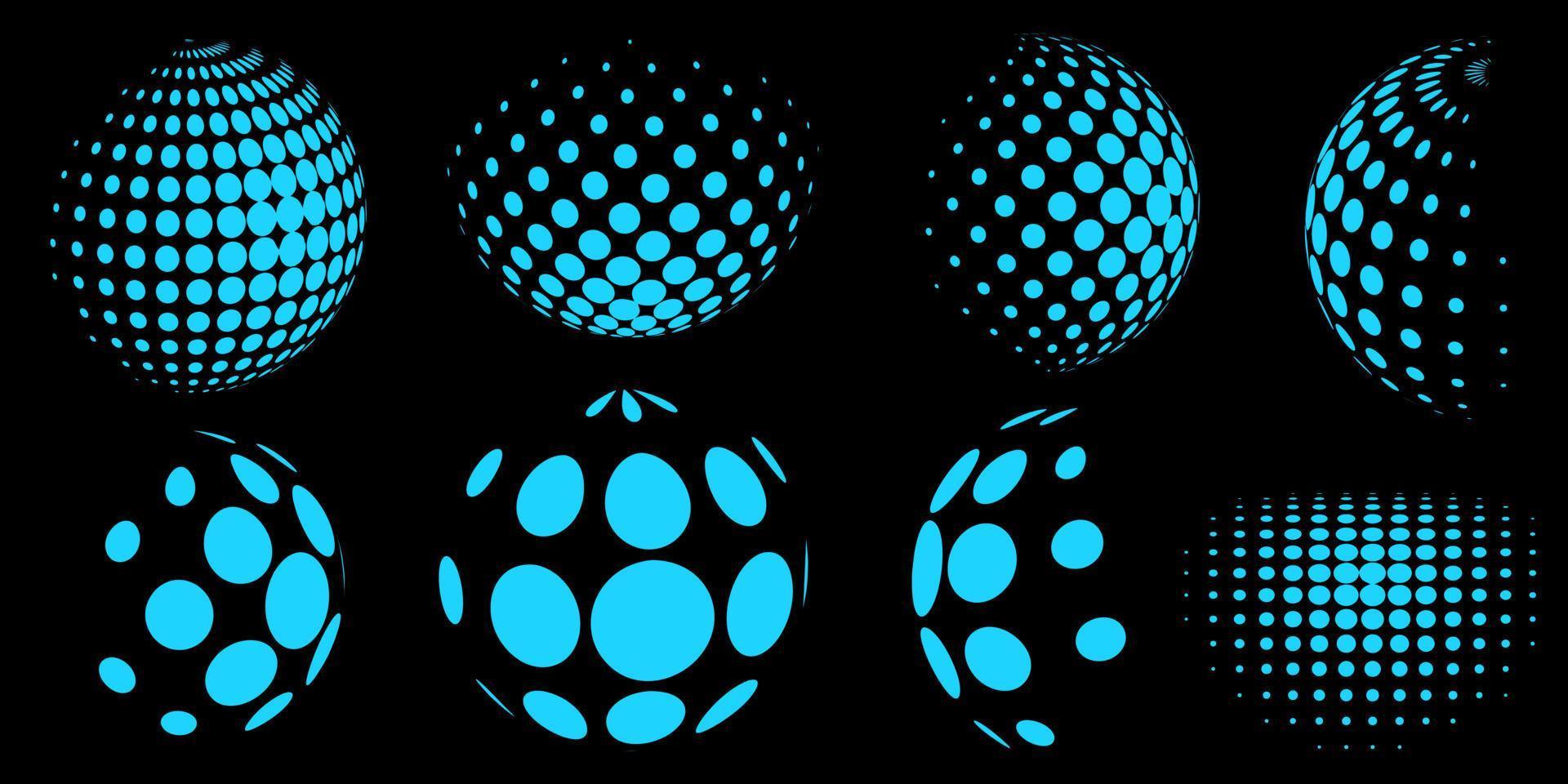 conjunto de iconos de globo. logotipo del globo. ilustración vectorial vector