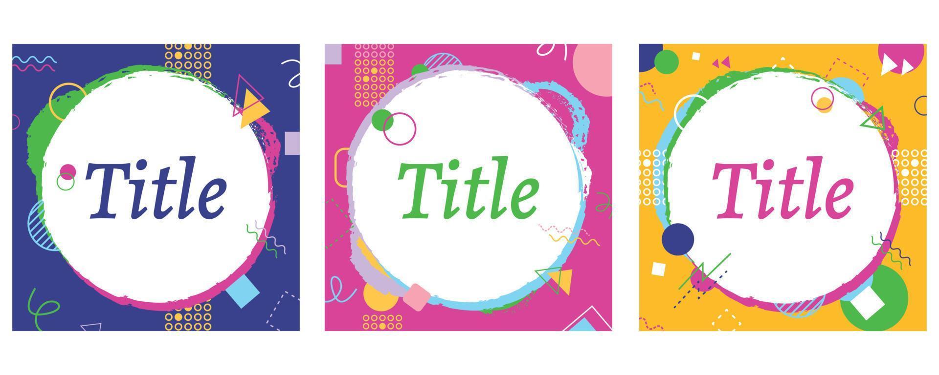 Geometric backgrounds. Design for banner, template, social media, cover, print etc. Vector illustration