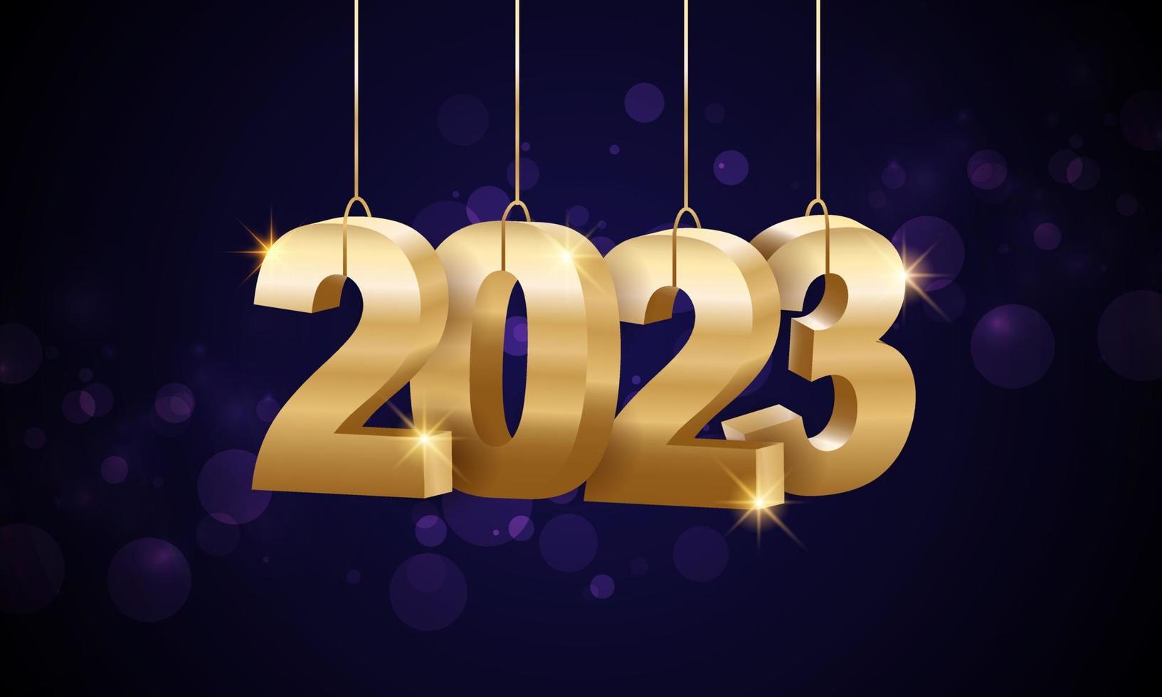 2023 Happy New Year Background Design. Greeting Card, Banner, Poster. Vector Illustration.