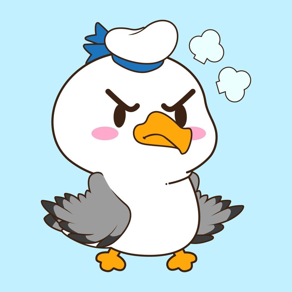 cute little seagull vector illustration