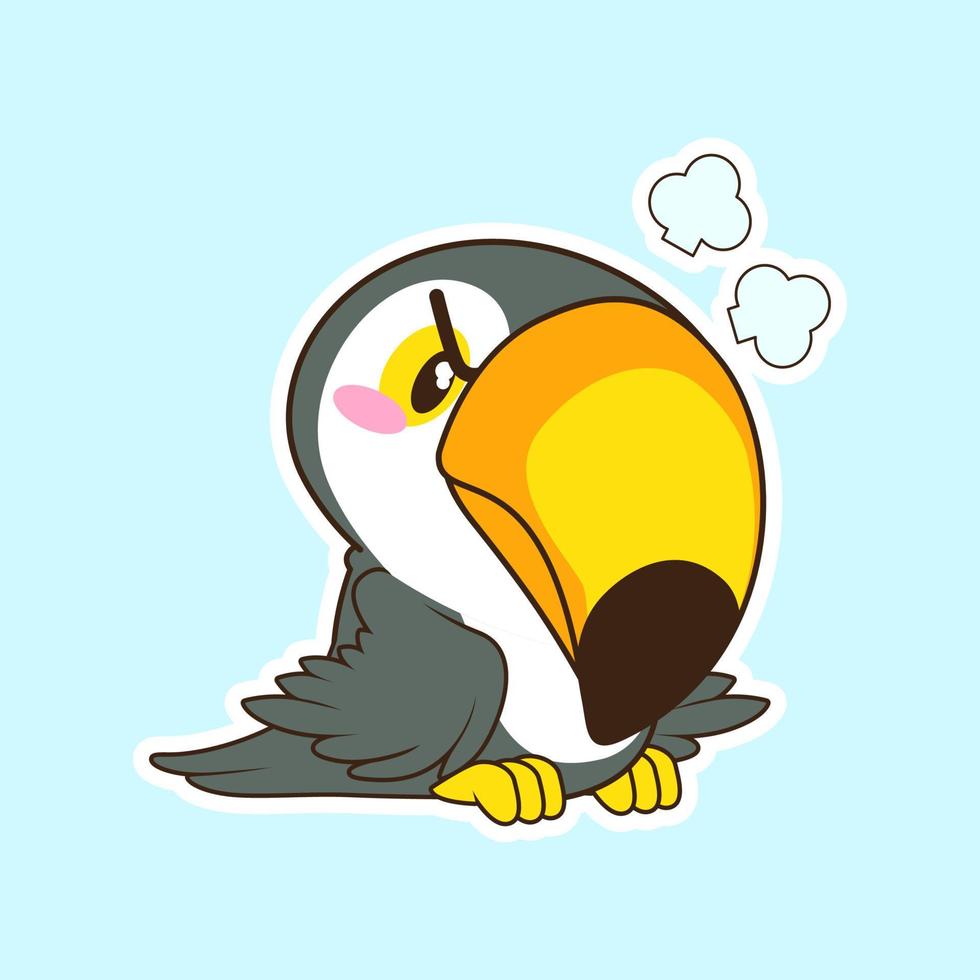 cute little parrot vector illustration