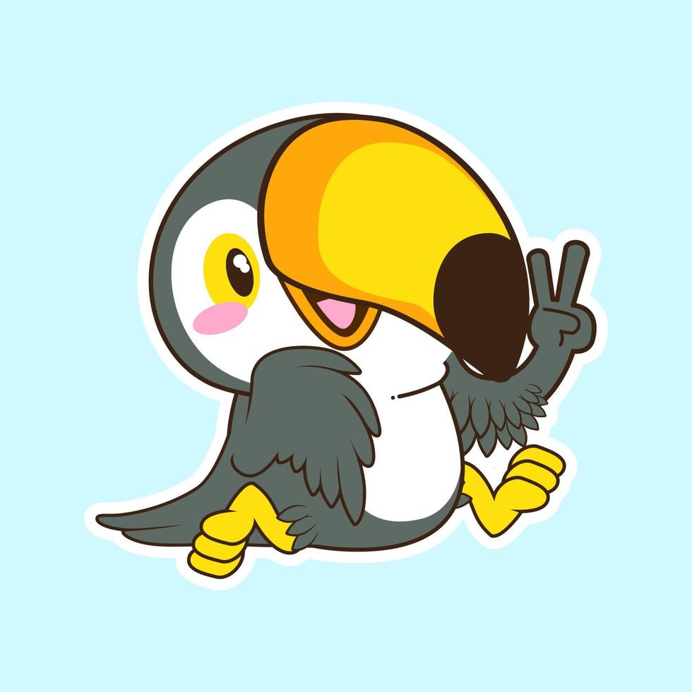 cute little parrot vector illustration