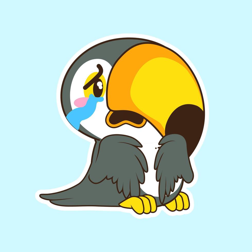 cute little parrot vector illustration