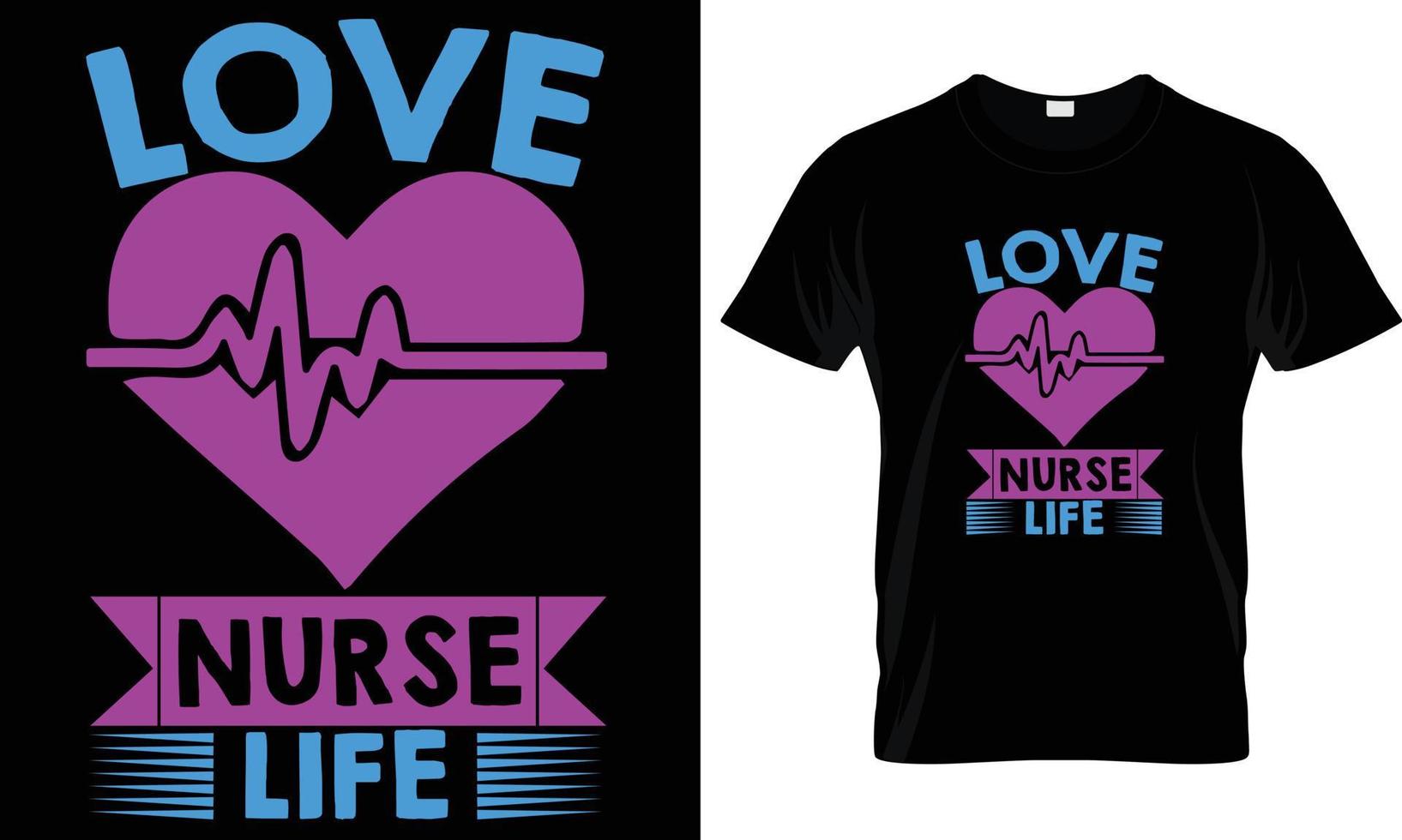 Nurse t-shirt design graphic. vector