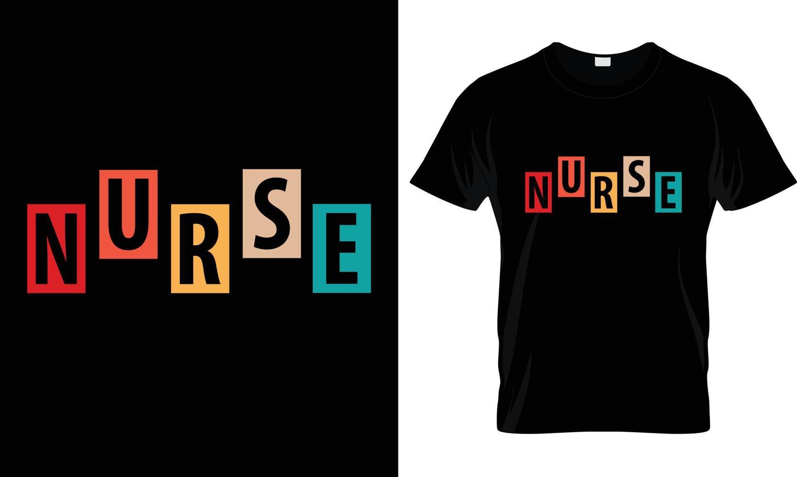 Nurse t-shirt design graphic. vector