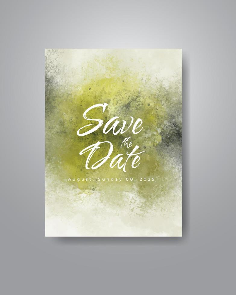 Save the date with watercolor background. Design for your invitation. vector