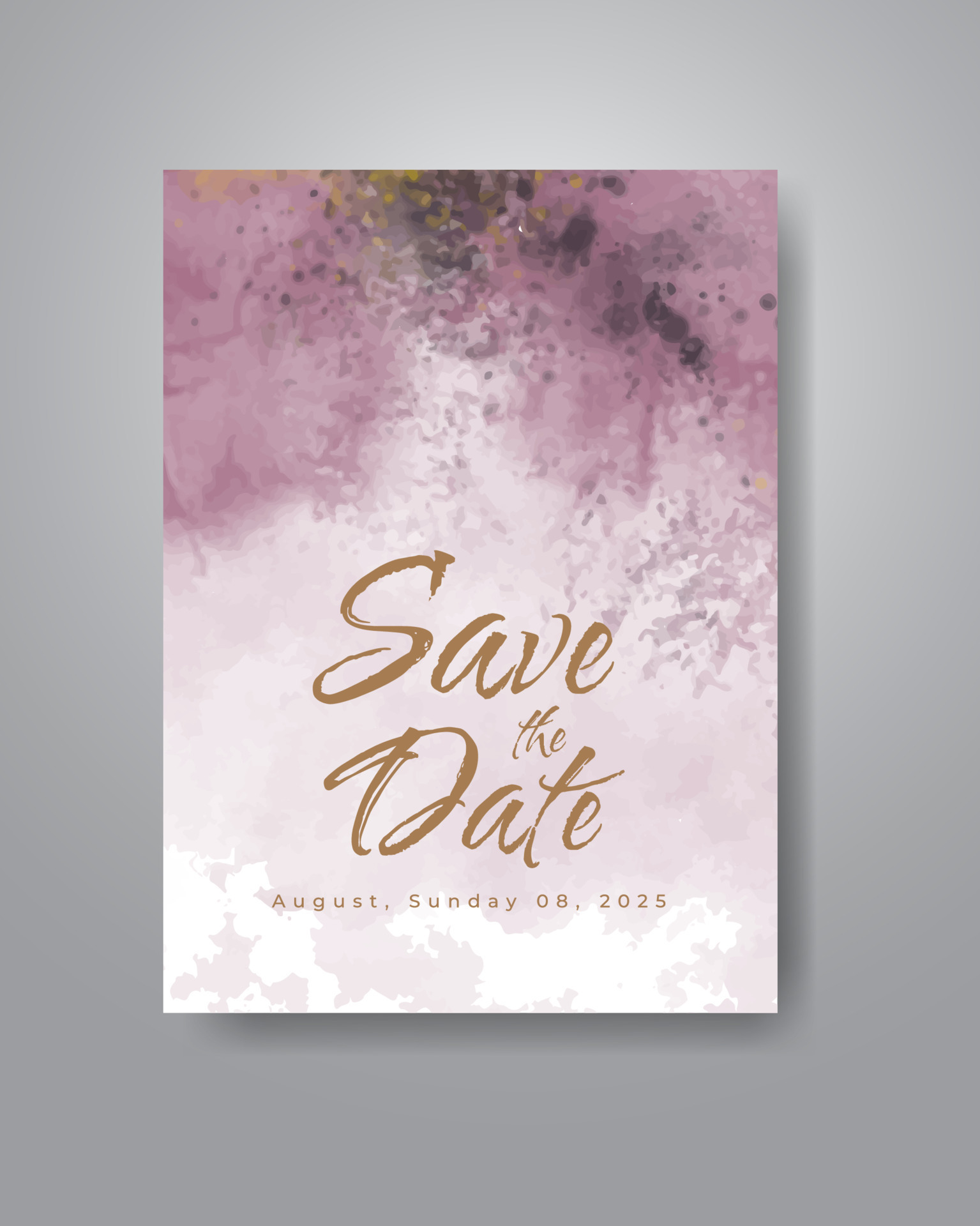 Save the date with watercolor background. Design for your invitation