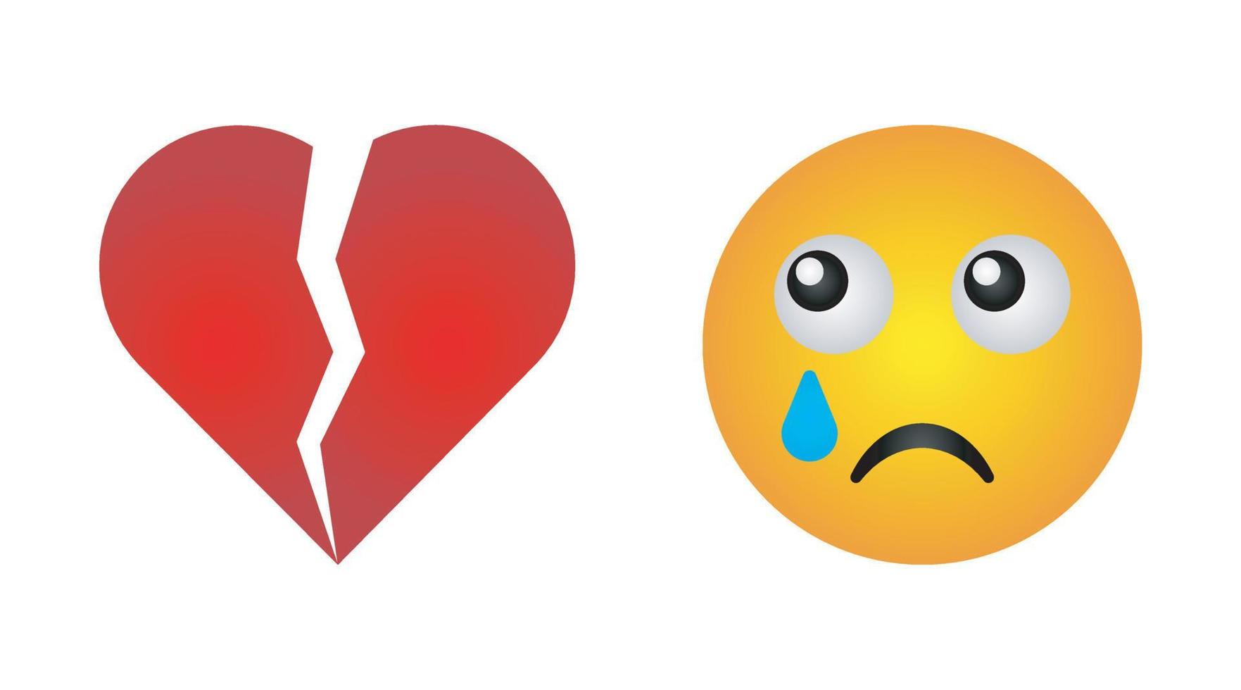 Broken Heart Emoji Vector Art, Icons, and Graphics for Free Download