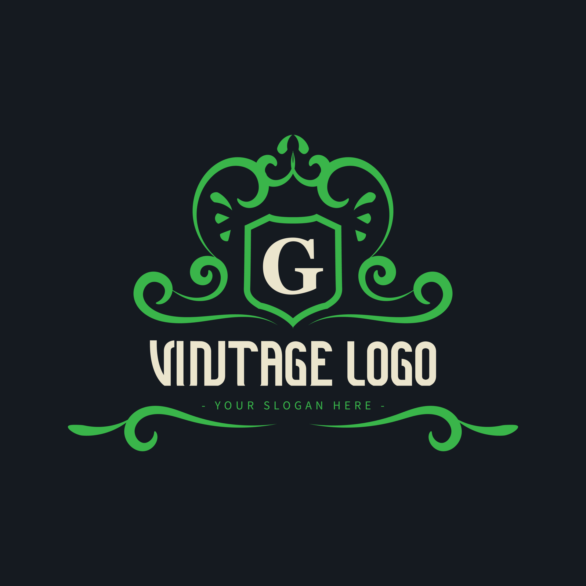 vintage logo template or retro logo style with elegant color 11893515