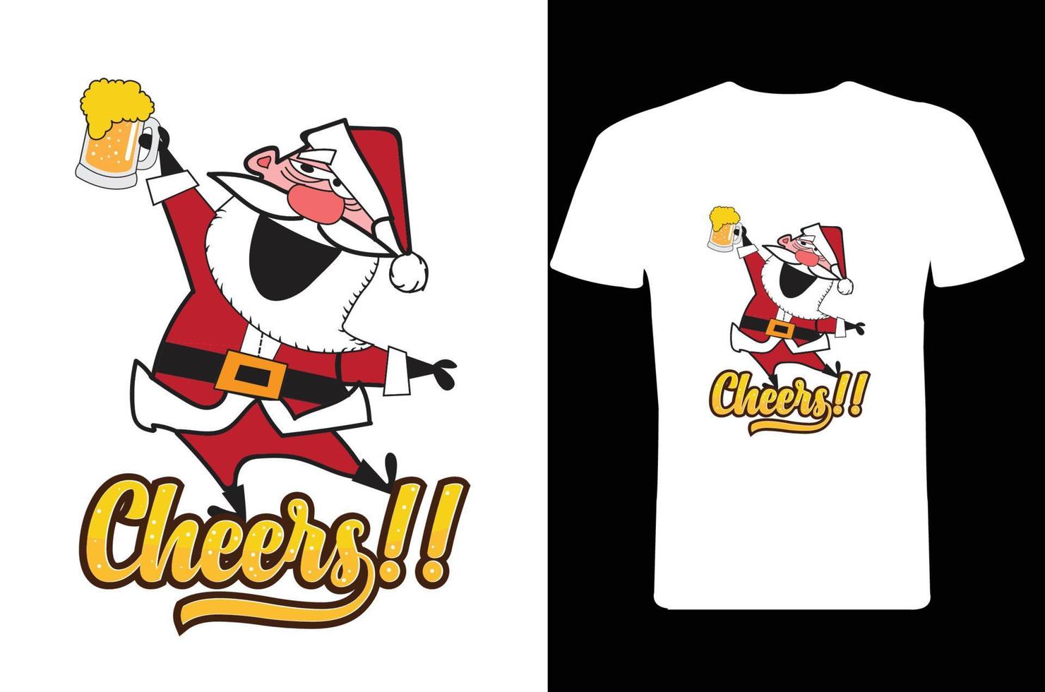 merry christmas with beer vector