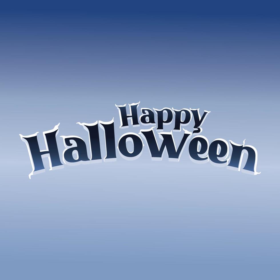 banner de texto feliz halloween. texto aislado. Víspera de Todos los Santos. ilustración vectorial vector