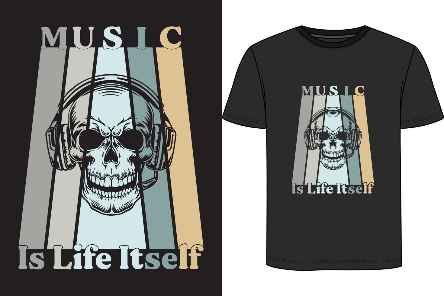 diseño de camisetas musicales para amantes de la música vector