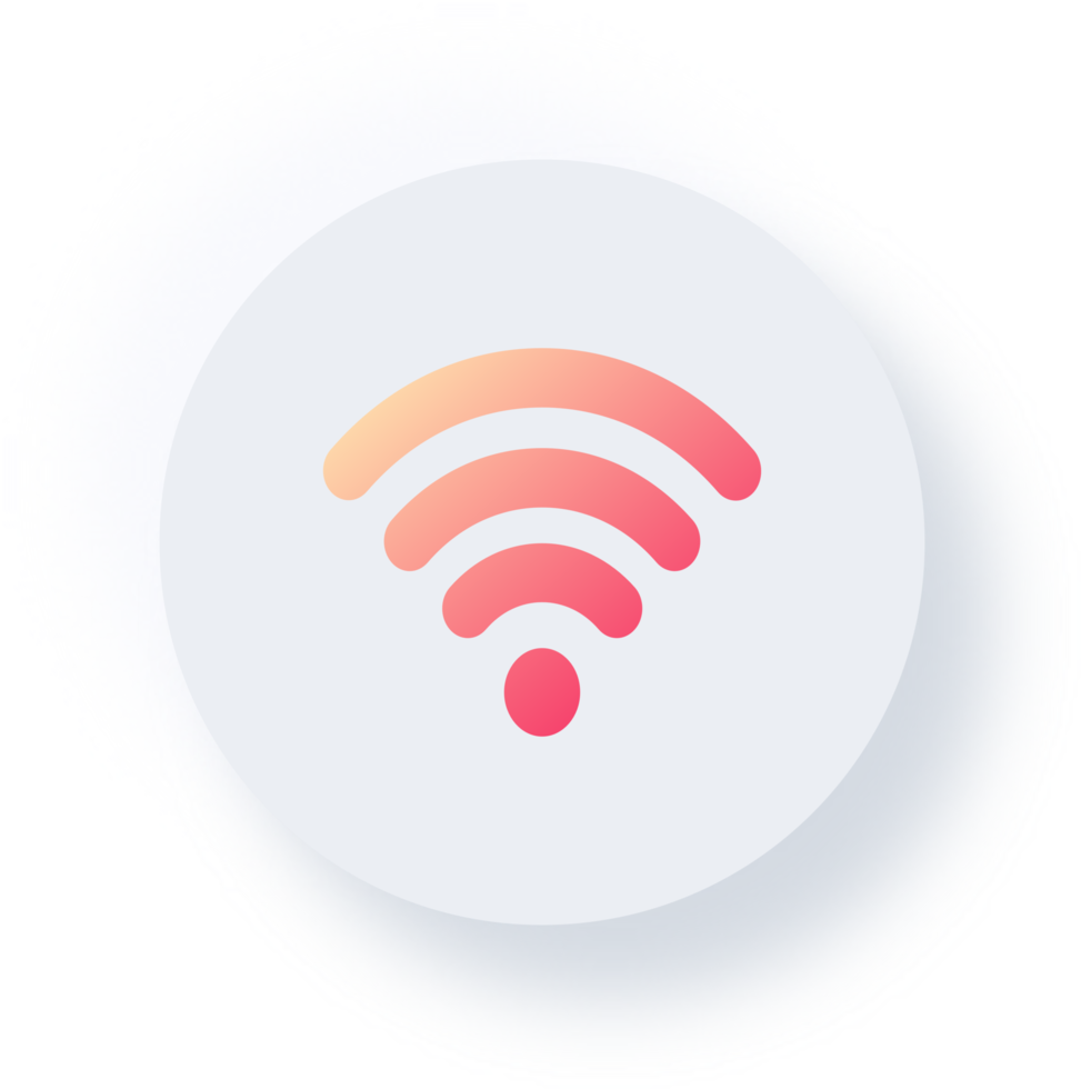 neumorfico Wi-Fi icona, neumorphism Wi-Fi pulsante png