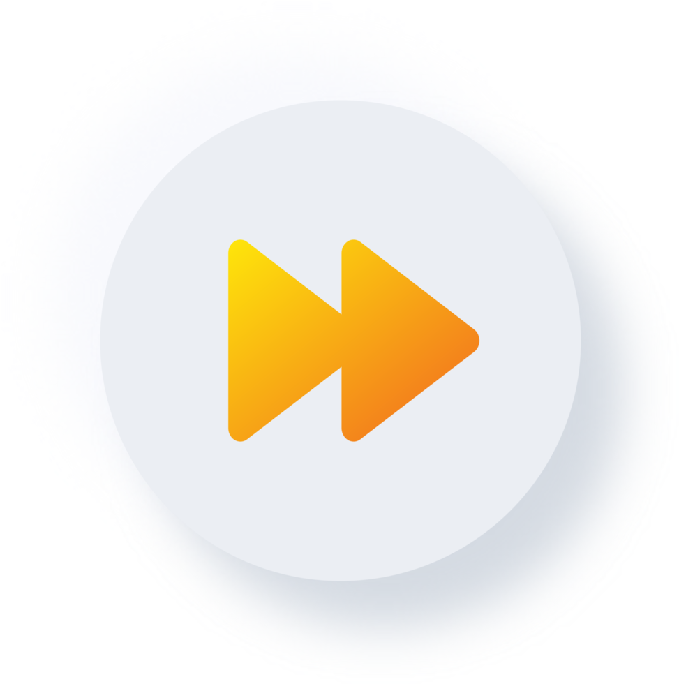 Neumorphic Fast Forward Icon, Neumorphism UI Button png