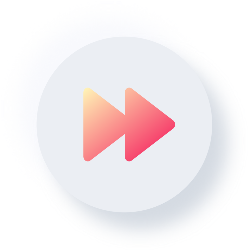 Neumorphic Fast Forward Icon, Neumorphism UI Button png