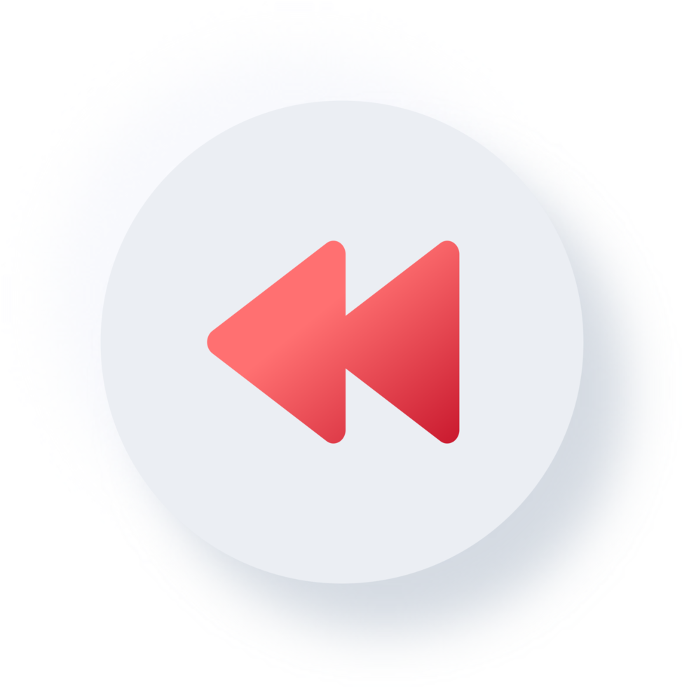 Neumorphic Backward Icon, Neumorphism UI Button png