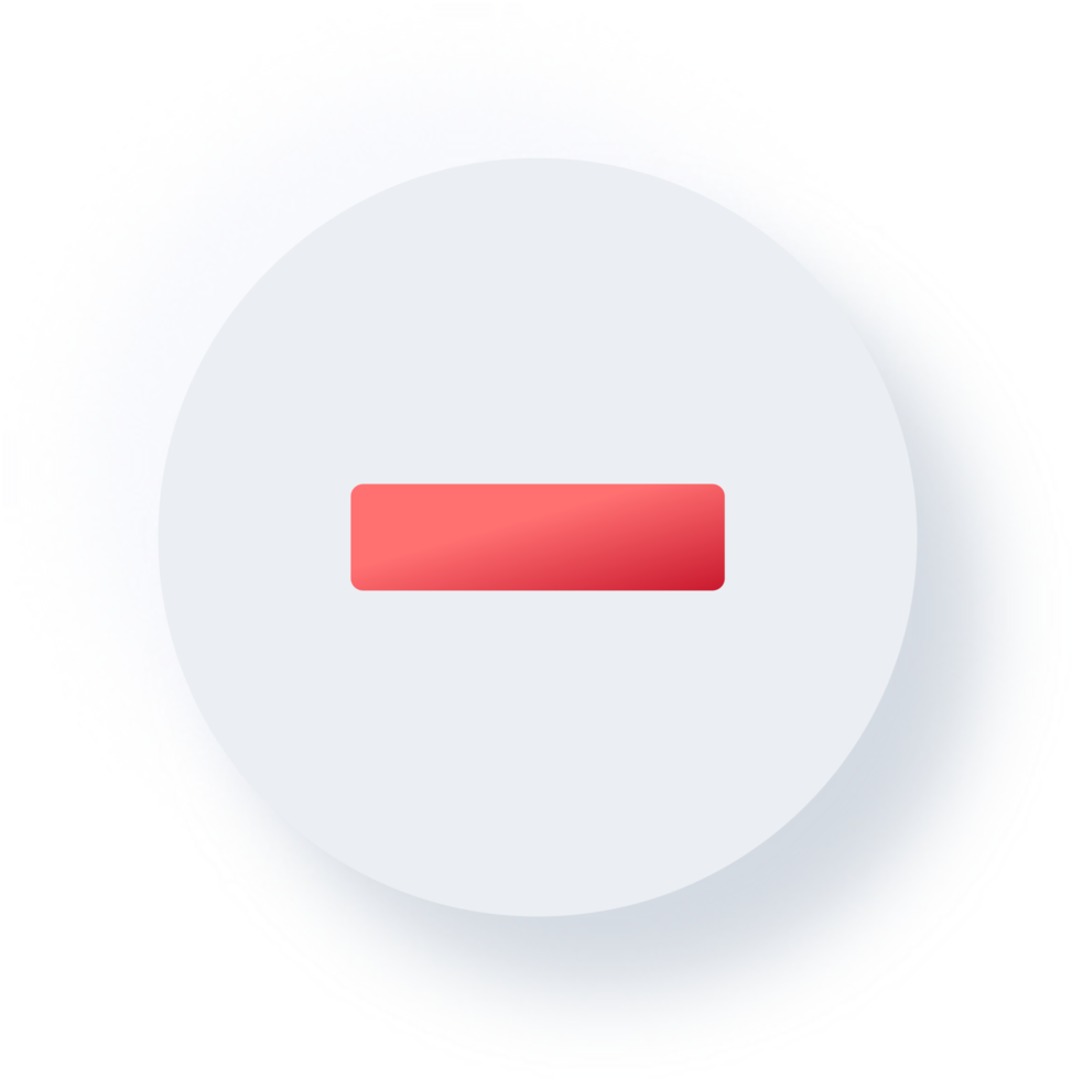 Neumorphic Minus Icon, Neumorphism UI Button png