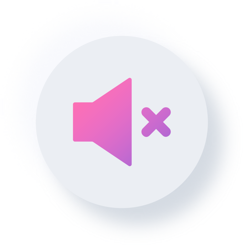 Neumorphic Mute Icon, Neumorphism Mute Button png