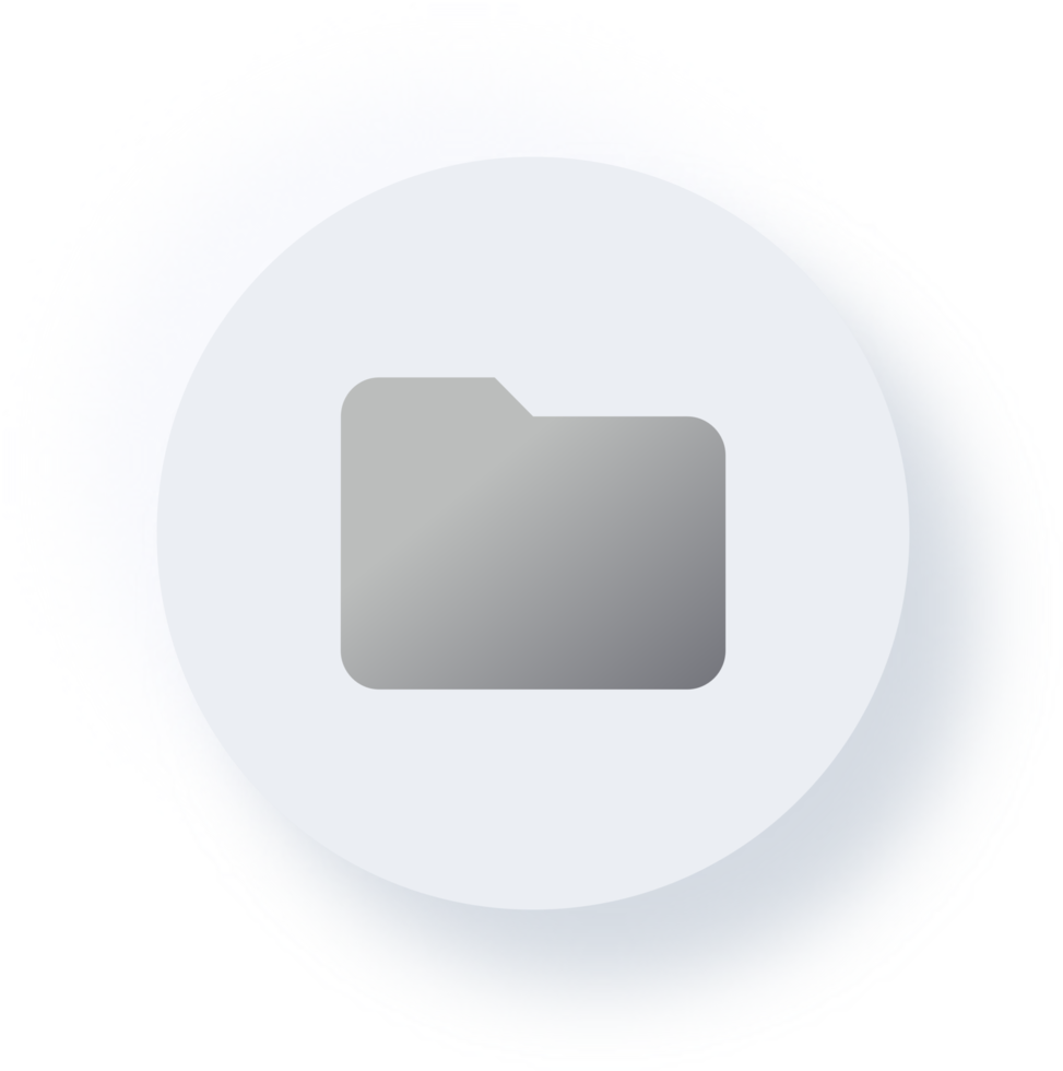 Neumorphic Folder Icon, Neumorphism Folder Button png